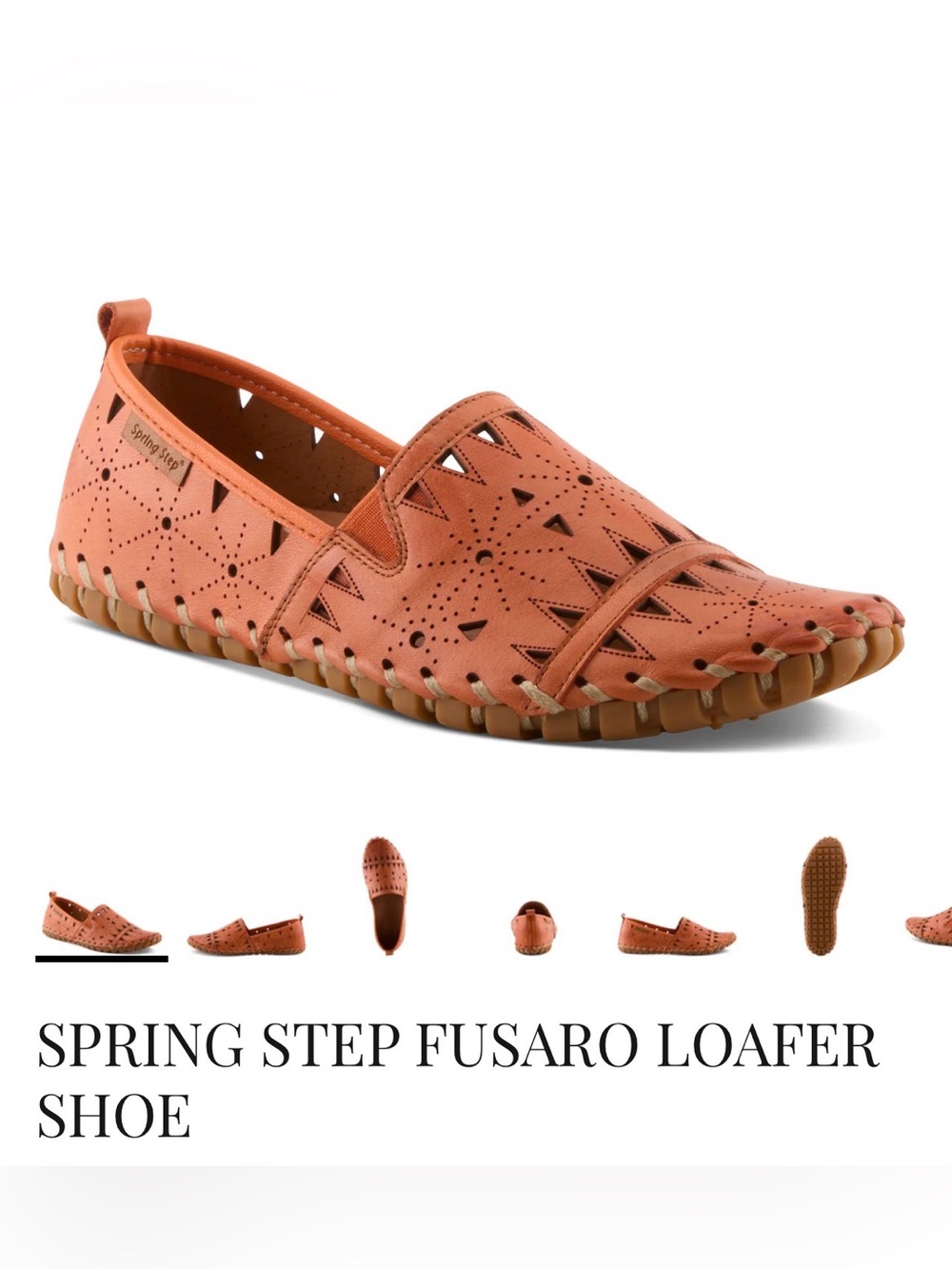 Spring Step Fusaro Men’s Slip-On Loafer - Coral Orange
